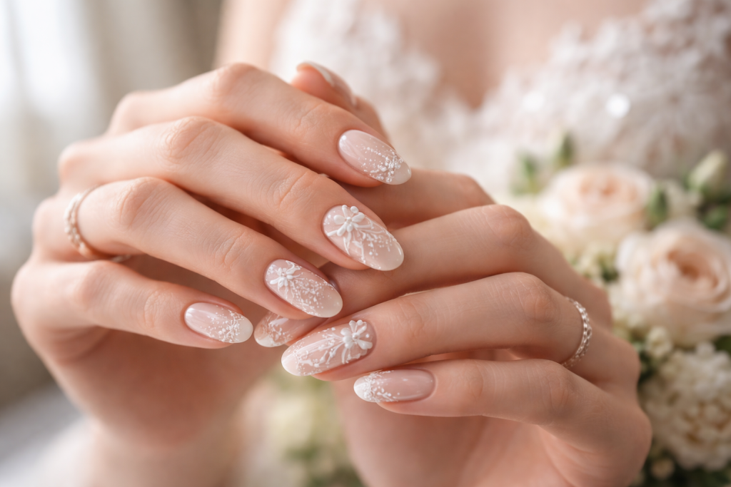 5 Nail Art Lace Floral Pengantin Elegan 2026