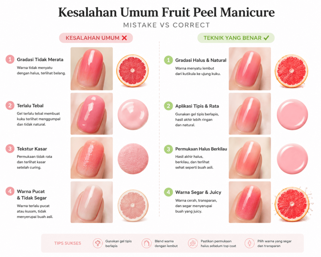 Fruit Peel Manicure Korea 2026 Viral 250 Juta Views, Begini Cara Bikinnya Sendiri