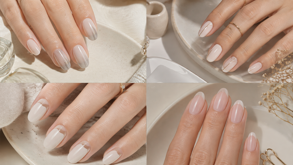 Empat kombinasi desain nail art Cloud Dancer 2026