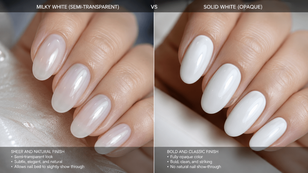 Bukan Warna Berani, Wanita 2026 Justru Pilih Nail Art Milky White 4 Bukan Warna Berani, Wanita 2026 Justru Pilih Nail Art Milky White