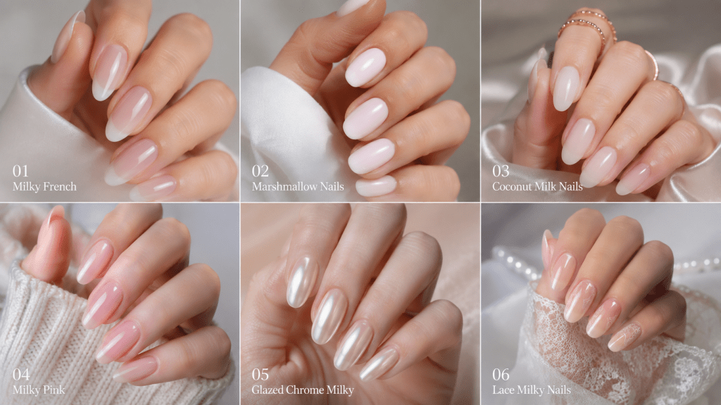 Bukan Warna Berani, Wanita 2026 Justru Pilih Nail Art Milky White 5 Bukan Warna Berani, Wanita 2026 Justru Pilih Nail Art Milky White