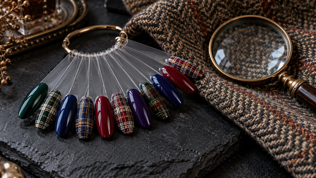 Ternyata Jewel Tone dan Motif Plaid Jadi Tren Kuku Musim Gugur 2026
